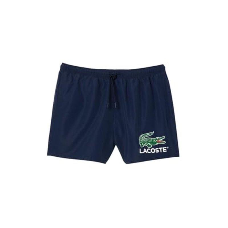 Lacoste Men's Core Collection Branding Mid-Thigh Swim Shorts