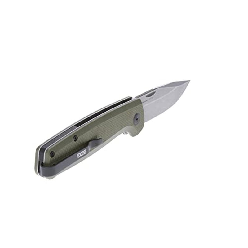 SOG Terminus SJ Daily Ambidextrous Carry Folding Knives with Slip Joint Mechanism | G10 Handle | CRYO D2 Steel Blade