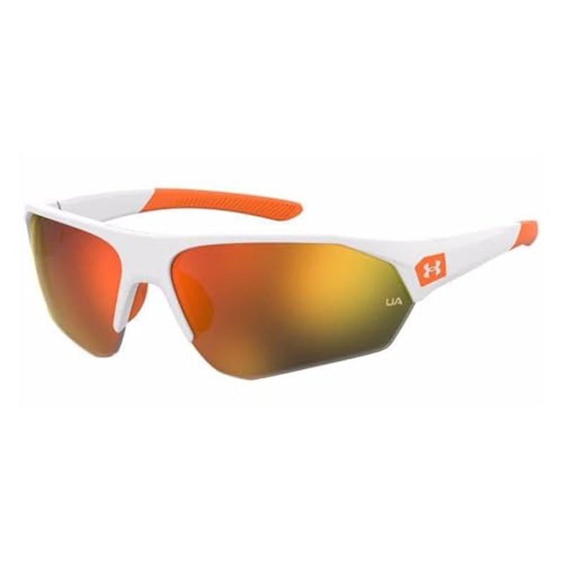 Under Armour UA7000 Instinct 0IXN/50 69MM White Orange/Blue Gradient Wrap Around Sunglasses for Youth (For girls For boys) +BUNDLE with ACCESSORY EYEWEAR KIT