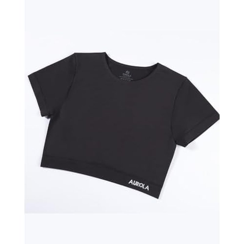 AUROLA Essentials Seamless Short Sleeve Crop Top for Women Workout Active Comfort Athletic Shirts Tee