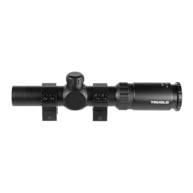 TRUGLO TruBrite 30 Hunter 30mm Compact Waterproof, Shockproof, Fogproof Gun Hunting Scope, 1-4 x 24mm, Matte Black