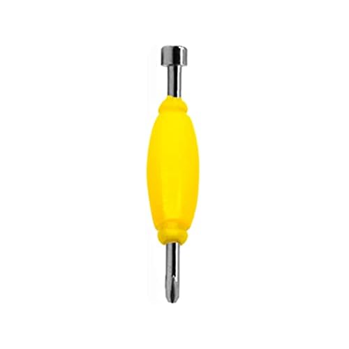Teak Tuning Standard Fingerboard Tool, Screwdriver and Nut Driver, Yellow Colorway, Pack of 1