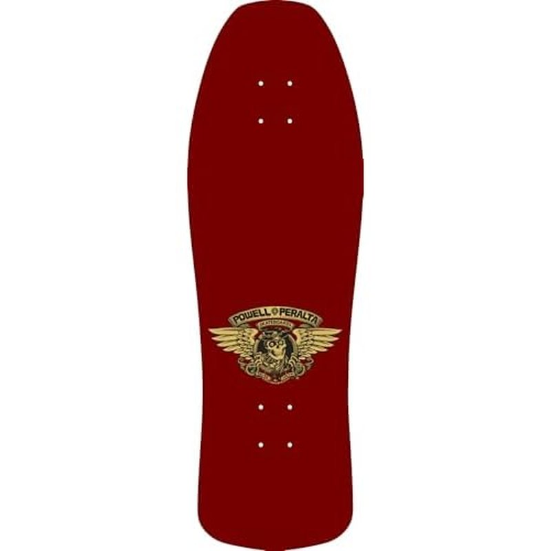 Powell Peralta Ray Underhill Cross Reissue Skateboard Deck, Burgundy/Gold Foil, 9.9" x 31.03"