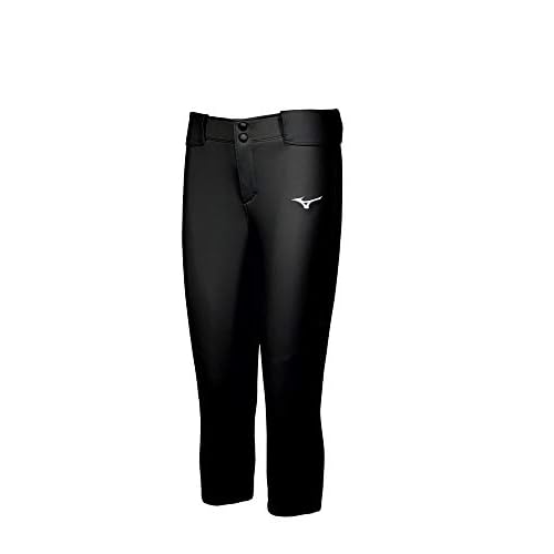 Mizuno Women's Belted Stretch Fastpitch Softball Pant, Black, Medium