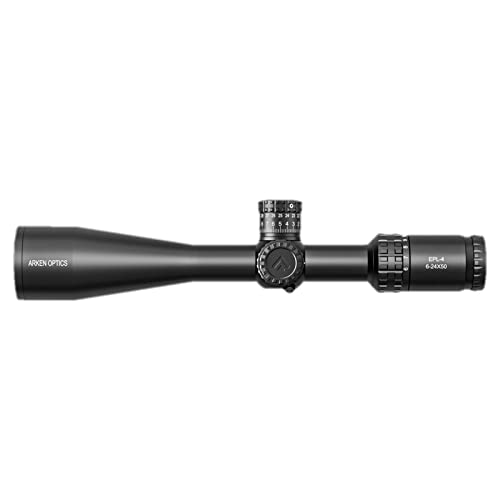 Arken Optics EPL4 6-24X50 FFP MOA VHR Illuminated Reticle with Zero Stop 30mm Tube Lightweight Rifle Scopes for Hunting