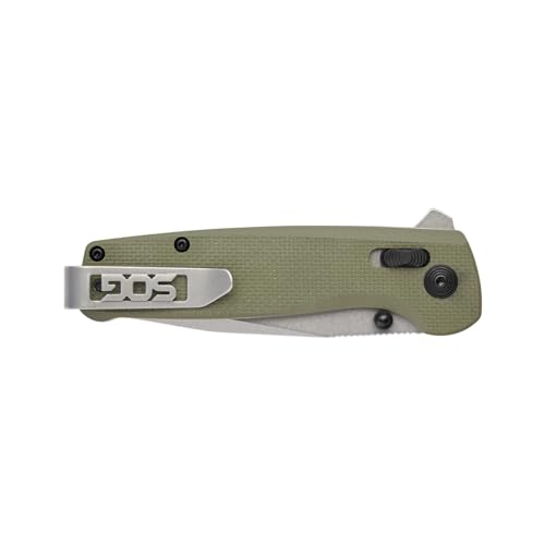 SOG Hunting High Carbon Steel Ambidextrous Carry EDC 2.95' Sharp Blade Terminus XR OD Green Folding Knife