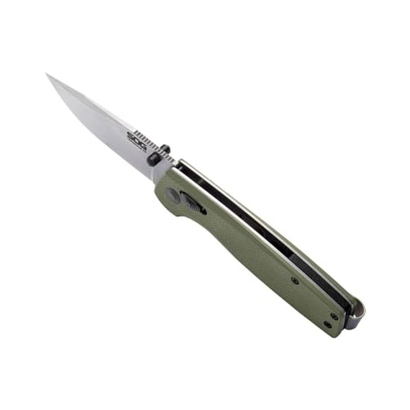 SOG Terminus XR G10 Daily Carry Rugged EDC Ambidextrous Pocket Folding Knives | G10 Handle | Wear-Resistant D2 Steel Blade