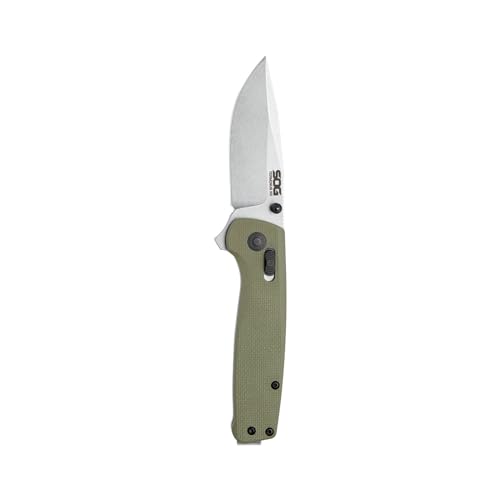 SOG Hunting High Carbon Steel Ambidextrous Carry EDC 2.95' Sharp Blade Terminus XR OD Green Folding Knife