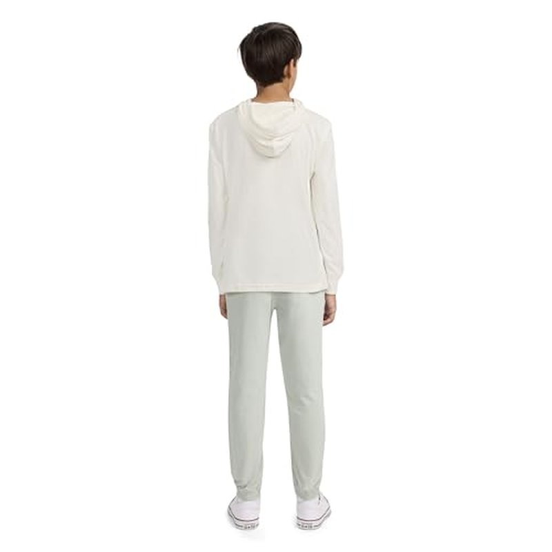 Hurley Long Sleeve Hooded Graphic T-Shirt Pale Ivory