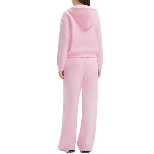 SUUKSESS Womens 2 Piece Sweatsuits Outfits Zip Up Hoodie Tracksuit Straight Wide Leg Sweatpant Lounge Matching Sets