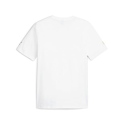PUMA Men's Scuderia Ferrari Formula 1 Graphic T-Shirt, White, Medium