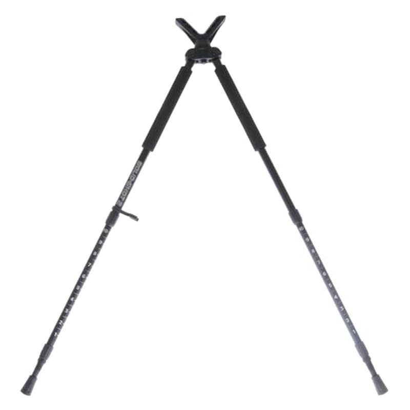 TruGlo Solid Shot Versatile Durable Adjustable Collapsible Rifle Shooting & Crossbow Hunting Bipod w/Rotating Head Design - 21-40 in. Length