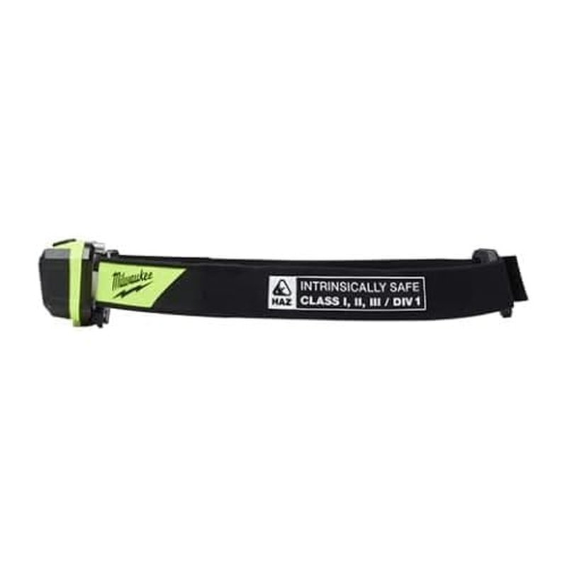2004HZL Milwaukee Intrinsically Safe C I, II, III / D 1 Spot/Flood Headlamp | Safety | Job Site | Universal Hard Hat Clips | Nylon Strap | AAA Batteries