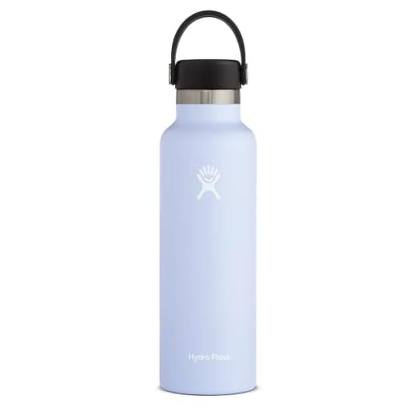 Hydro Flask 21 oz. Water Bottle - Stainless Steel, Reusable, Vacuum Insulated with Standard Mouth Flex Lid , Fog