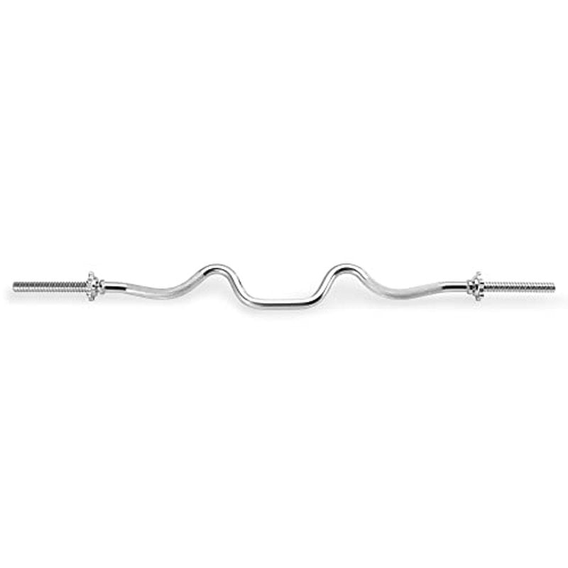 Marcy 1 inch Standard Curl Bar with Spin-Lock Collars Weightlifting Strength Training Home Gym Accessory for Triceps and Biceps