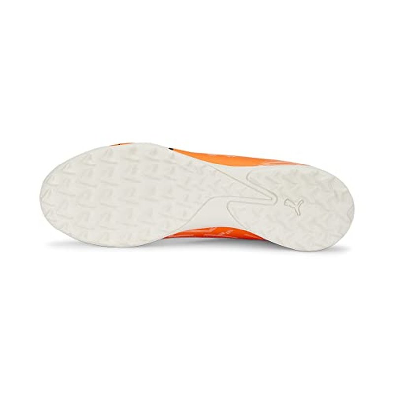 PUMA Mens Ultra Play Turf Trainer Soccer Cleats, Ultra Orange-PUMA Mens White-Blue Glimmer, 9
