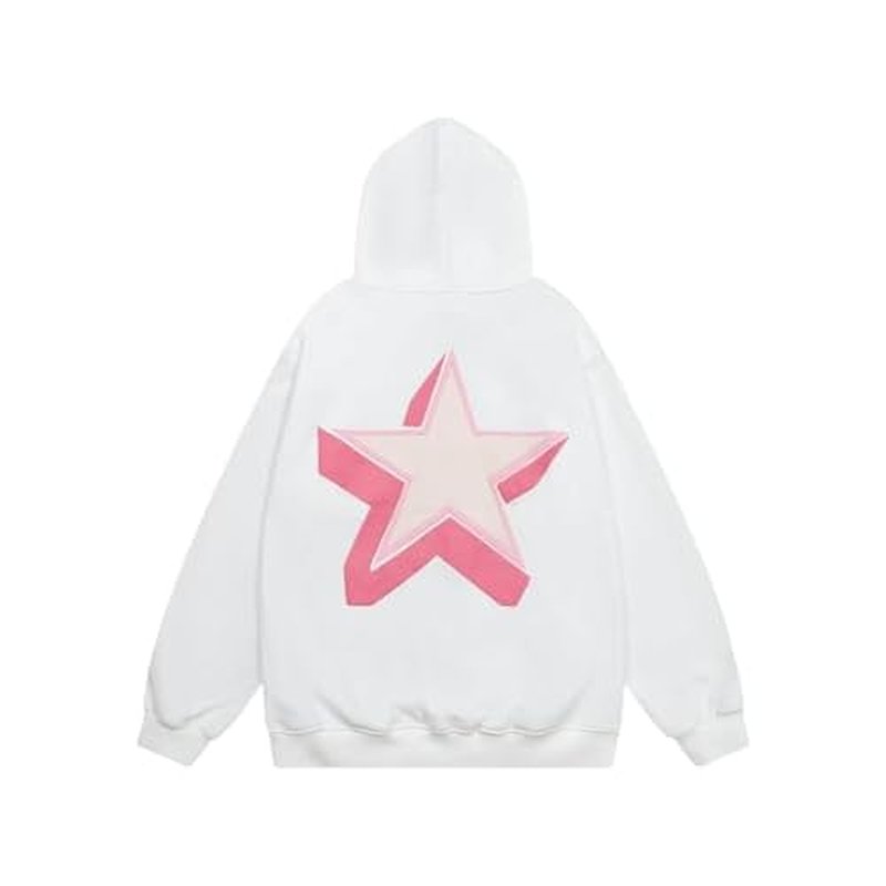 Aelfric Eden Womens Oversized Star Graphic Hoodies Fashion Long Sleeve Hoodie Pullover Hooded Sweatshirt Unisex