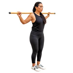 Bamboo Stick 2 PC Combo for Walking, Balance, Strength Training, Stretching & Added Mobility & Flexibility, 2 Sticks Included