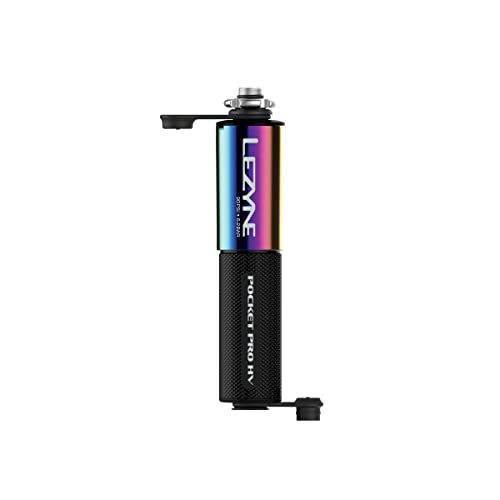 Lezyne Pocket Drive Pro HV Mini Pump - Aluminium, 90psi, Presta/Schrader, With Mount, Neo/Black
