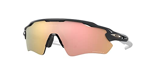 Oakley Men's OO9208 Radar EV Path Rectangular Sunglasses, Polished White/Fire Iridium, 38 mm