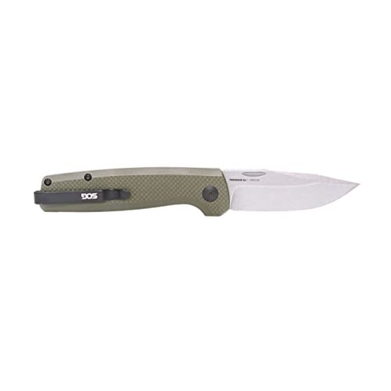 SOG Terminus SJ Daily Ambidextrous Carry Folding Knives with Slip Joint Mechanism | G10 Handle | CRYO D2 Steel Blade