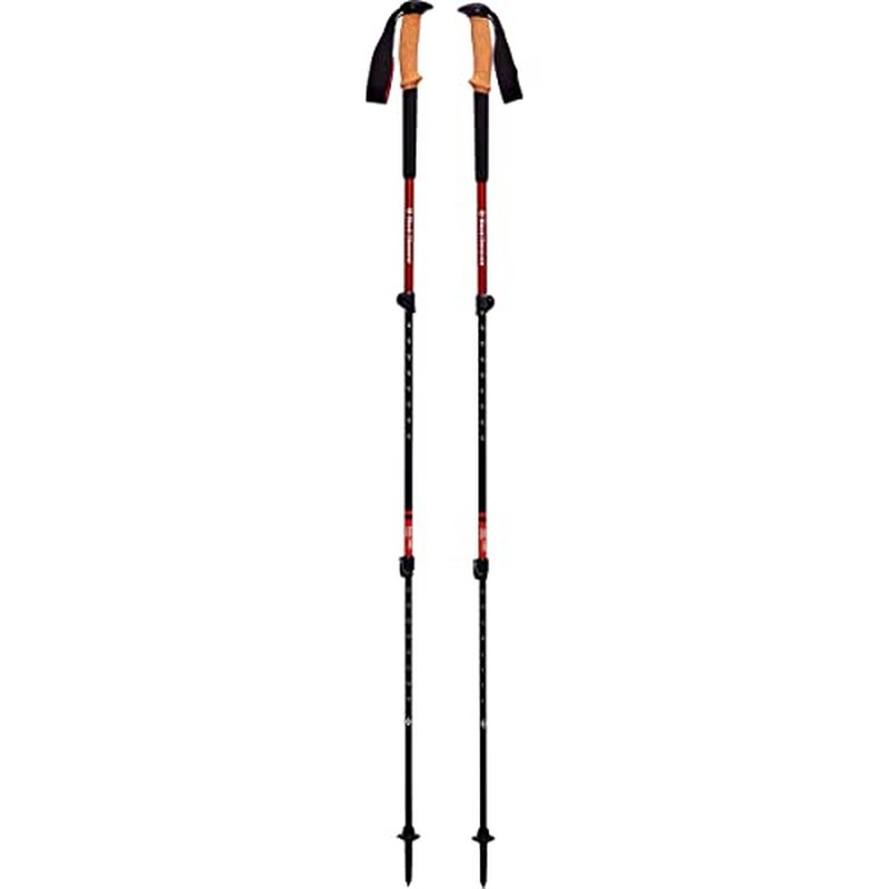 BLACK DIAMOND Trail Cork Trekking Poles (Pair) | Lightweight Collapsible Aluminum Hiking Poles | Natural Cork Grips | FlickLock Adjustable Shafts for All-Season Stability