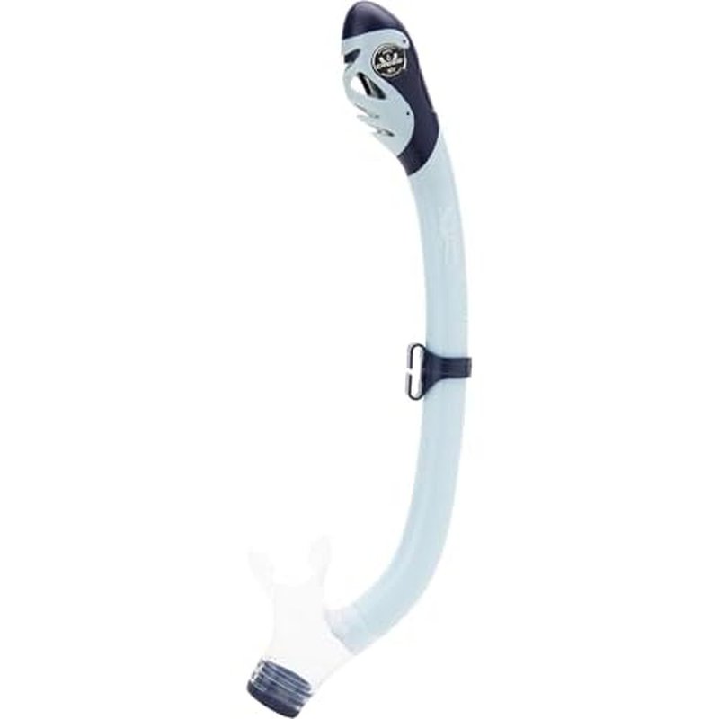 Cressi Youth Dry Snorkel - Light and Comfortable - with Splash Guard, Top Valve, and Silicone Mouthpiece - for Children Ages 5 to 15 - Iguana Dry