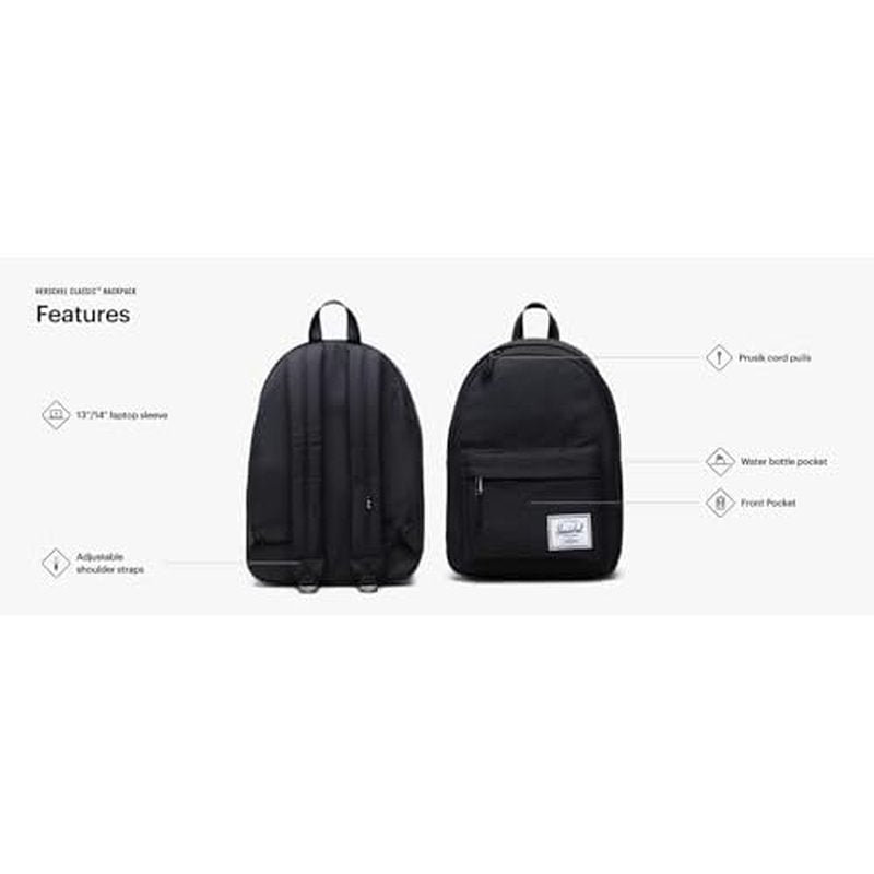 Herschel Supply Co. Unisex Classic Backpack, Black, 26L