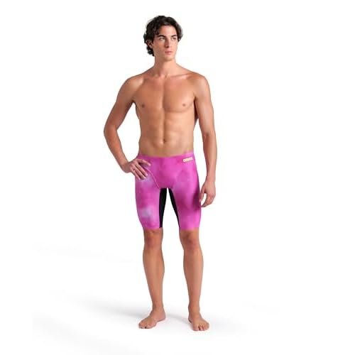 ARENA Men's Performance Tie-dye Swim Jammer Knee-Length Swimsuit Training Bathing Suit