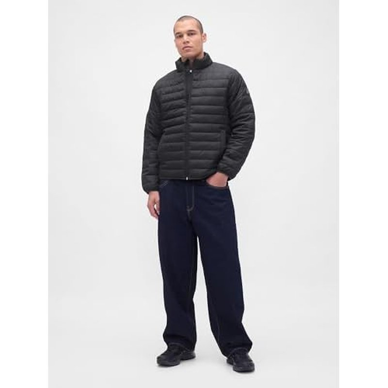GAP mens Logo Lightweight Puffer Jacket