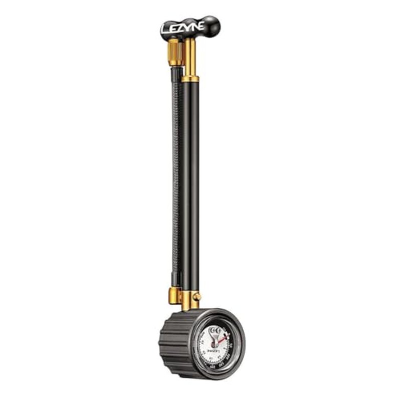 LEZYNE Shock Drive Bicycle Hand Pump, High Pressure 400psi Shock Pump, Portable, Mountain & Road Bike Pump