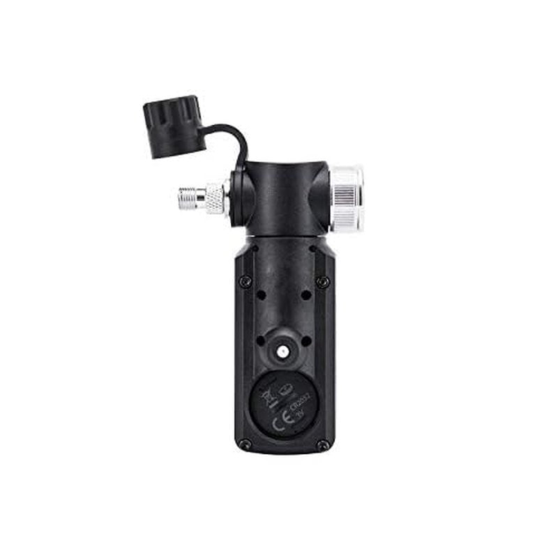 Topeak Shuttle Gauge Digital Tire Pressure Gauge ? 300 PSI / 20.7 Bar High-Precision Gauge for Presta, Schrader & Dunlop Valves ? Rotating Head, Air Release Button & Auto-Off Display