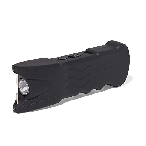 VIPERTEK Stun Gun with Safety Disable Pin LED Flashlight, Black