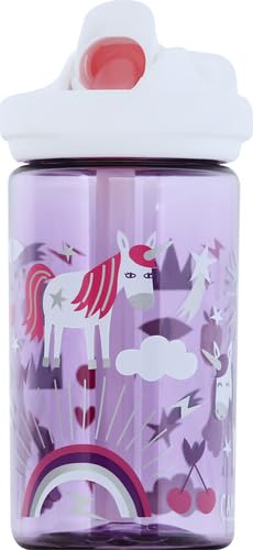 CamelBak Eddy+ Kids BPA-Free Water Bottle with Straw, 14oz Unicorn party