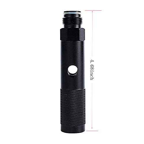 Paintball 12g Co2 Quick Change -Paintball Gun 12 Gram Carbon Dioxide Cartridges Cylinder Adapter Bottle Black Valve Cartridge Adapter (Black)