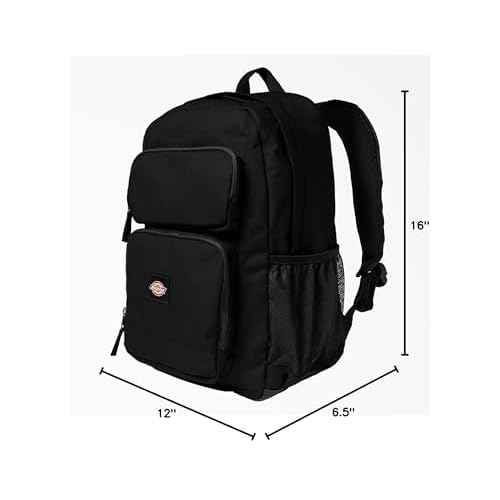 Dickies Double Pocket Backpack, BLACK, AL