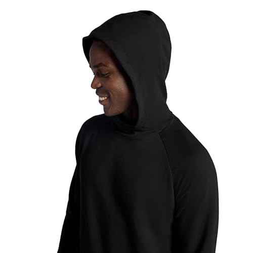 Gaiam Men's Namaste Cowl Neck Hoodie, Standard Fit, Stretch Midweight Terry Material