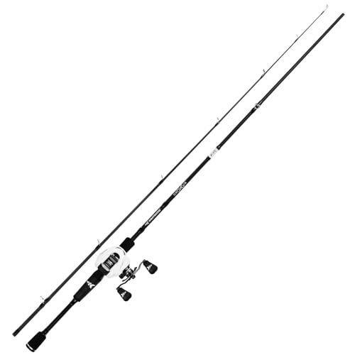 KastKing Crixus Fishing Rod and Reel Combo, High Performance Spinning & Baitcaster Combo, IM6 Graphite 2Pc Blanks, Zirconium Oxide Rings, SuperPolymer Handle, Lightweight Reel with Aluminum Spool
