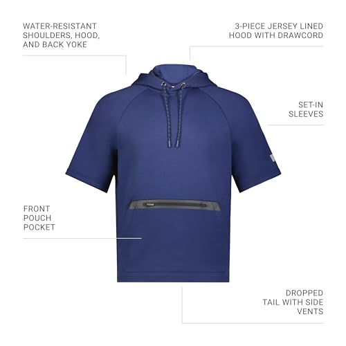 Russell Athletic Legend Tech Fleece Hoodie - Warm, Breathable Cage Jacket with Pocket - Outdoor & Everyday Comfort!