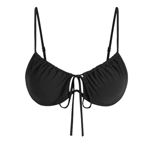 ZAFUL Womens Underwire Bikini Top Push Up Bathing Suit Tops Padded Large Bust Swimsuits Tops Only 2025