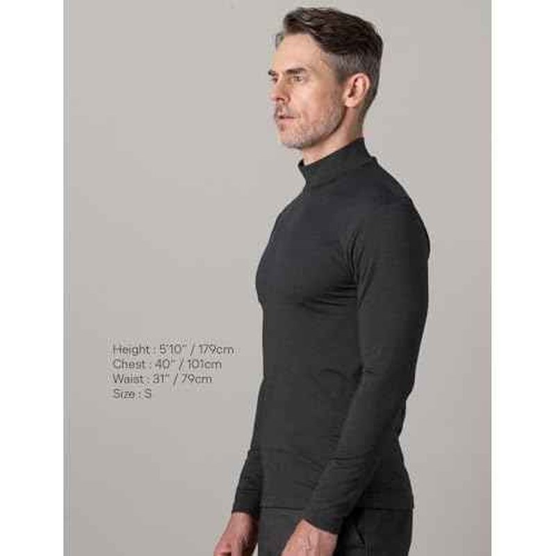 LAPASA Mens Thermal Underwear Top Fleece Mock Neck Long Sleeve Shirt Base Layer Undershirt Lightweight Midweight M102/M123