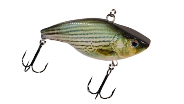 2 3/4" DDT Lipless Crankbait for Bass Fishing Lure Vibe Trap Crank Bait Lifelike Bait Sink (Striped BASS)