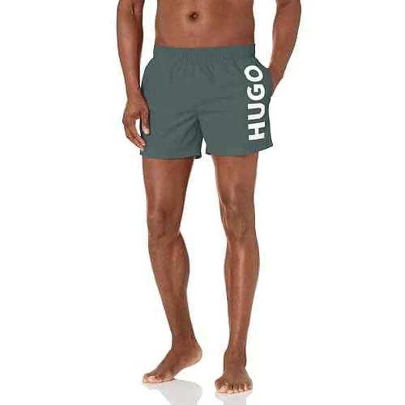HUGO Men's Vertical Logo Swim Trunks