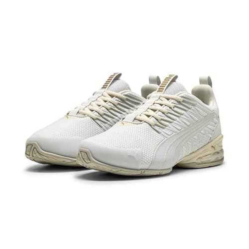 PUMA Women's Voltaic EVO Cross Trainer, Feather Gray-PUMA Gold, 9