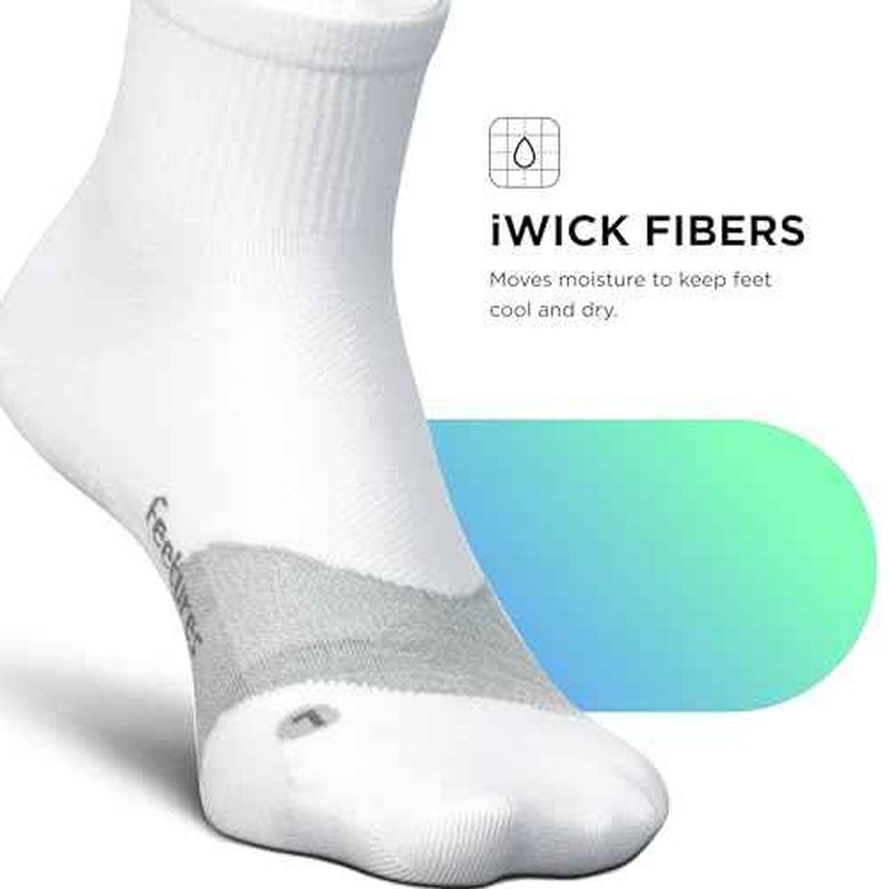 Feetures Elite Ultra Light Cushion Quarter - Sport Sock with Targeted Compression