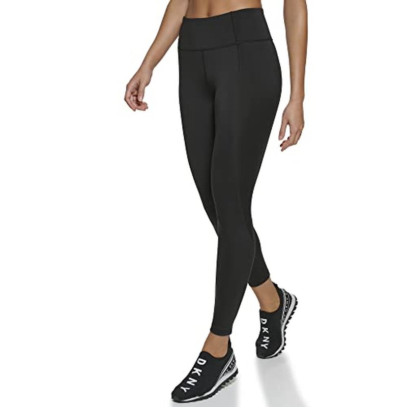DKNY Women's High Waisted Tummy Control Workout Leggings