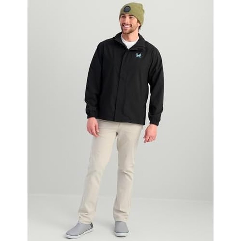 HUK mens Storm Heavy Duty Rain Jacket 2.0, Waterproof, Windproof, Breathable Rain Coat for Fishing and Outdoor Activities