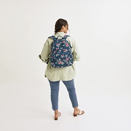 Vera Bradley Women's Cotton Campus Backpack, Bees Navy - Recycled Cotton, One Size