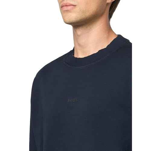 BOSS mens Center Logo Crew Neck Sweatshirt
