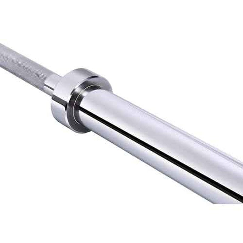 Fitvids Olympic Bar for Weightlifting and Power Lifting Barbell, 700-Pound Capacity (6 Feet, Silver)